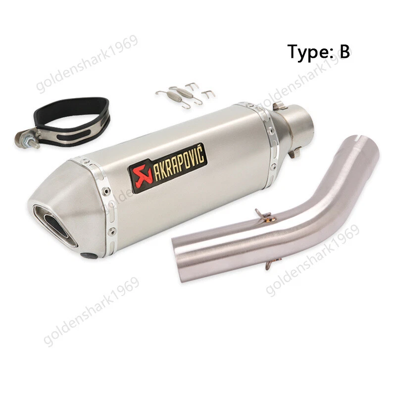 Sistema de escape tubo de enlace medio punta silenciador 51 mm para Kawasaki Versys 1000 2019-2024 Foto 4 de 4