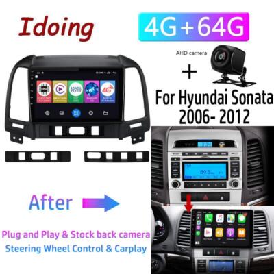 For Hyundai Santa Fe 2 2006-2012 9'' Android 12 CarPlay Car GPS Navi Stereo Radio