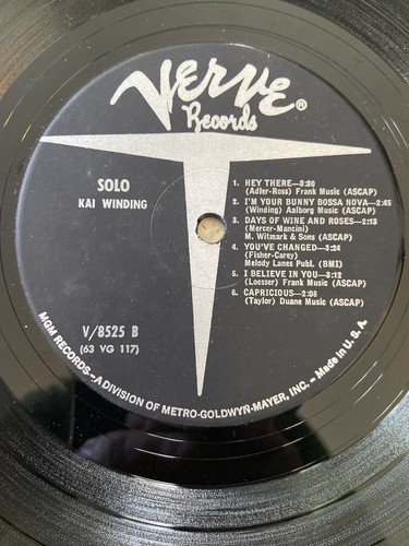Kai Winding - SOLO LP - Verve - V/V6-8525 FP Mono 33RPM JAZZ - Picture 6 of 8
