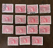 1909 US 2C STAMPS LOT OF 15 WILLIAM SEWARD
