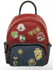Super Mario Brothers Red patch Mini Backpack / travel bag NEW WITH TAGS BIOWORLD