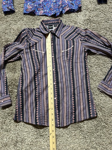 Cruel Girl Snap Button Western Style Shirt Size 10 Large Youth Lot Of 2 - 9846 - Picture 6 of 10