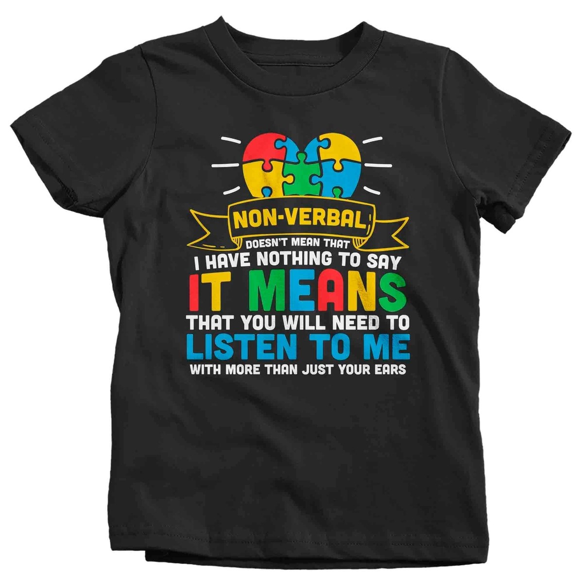 Non verbal autism t shirts kids autism t shirt non verbal shirt spectrum  disorder tshirt
