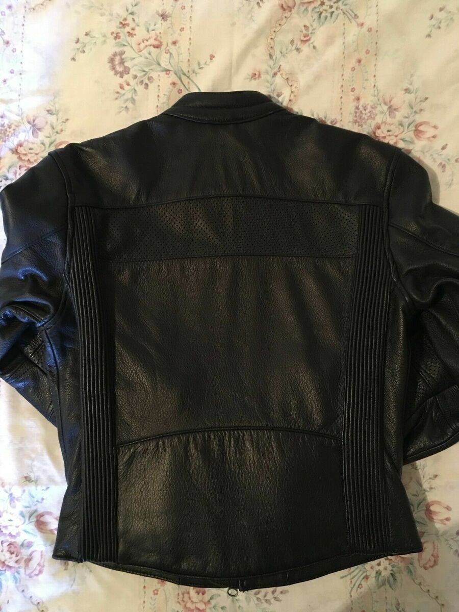 Harley Davidson Leather Jacket Perforated Black & White Harley Davidson Leather Jacket Perforated Black & White