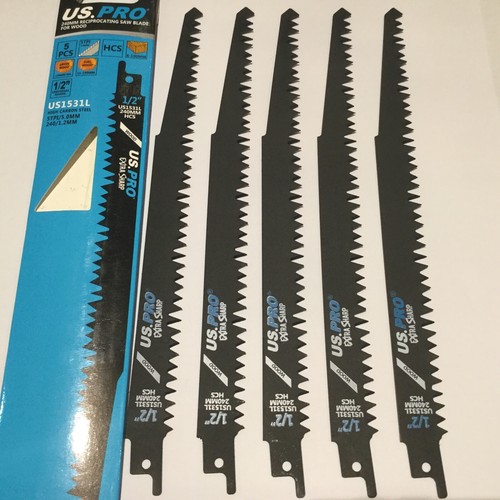 S1531L US PRO recip saw blades wood pruning super sharp HCS 240mm for