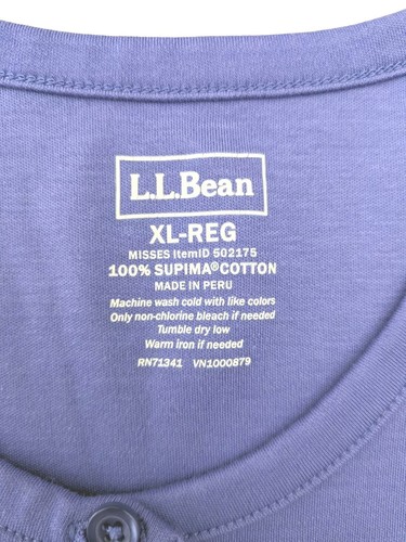 Womens LL Bean Cardigan Supima Cotton Long Sleeve Lilac Size XL New Without Tags - Picture 3 of 6