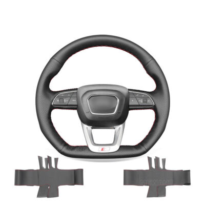 Hand sewn Perforated Artificial leather Steering Wheel Cover for Audi RS Q8 SQ5