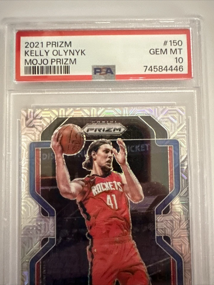 2021 Panini Prizm Kelly Olynyk #150 Mojo Prizm /25  PSA 10 Detroit Pistons - Image 2 of 3