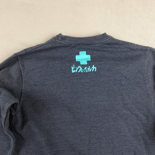 Pink Dolphin Sweatshirt Mens S Charcoal Gray Graphic Wave Casual Comfort Logo - Picture 15 of 21