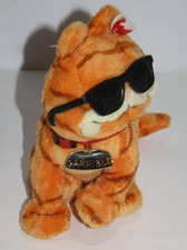 Ty Beanie Baby COOL CAT Garfield the Movie Soft Toy Plush Sunglasses Collar Tag