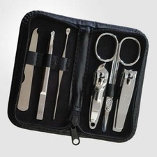 777 Three Seven Silver Nail Clippers 6 Pieces Beauty Set TS-460XC Made in Korea