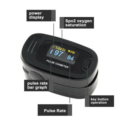 CMS50NA Fingerspitze Pulsoximeter Messgerät FDA CE Blutsauerstoff SpO2 PR Monitor - Bild 1 von 9