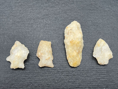 White Shell Arrow Head Maryland Arrowhead Authentic Native American Indian Artifacts- White ...