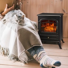 LifeSmart ZCFP1014US 750w Mini Fireplace Heater Black for sale online | eBay