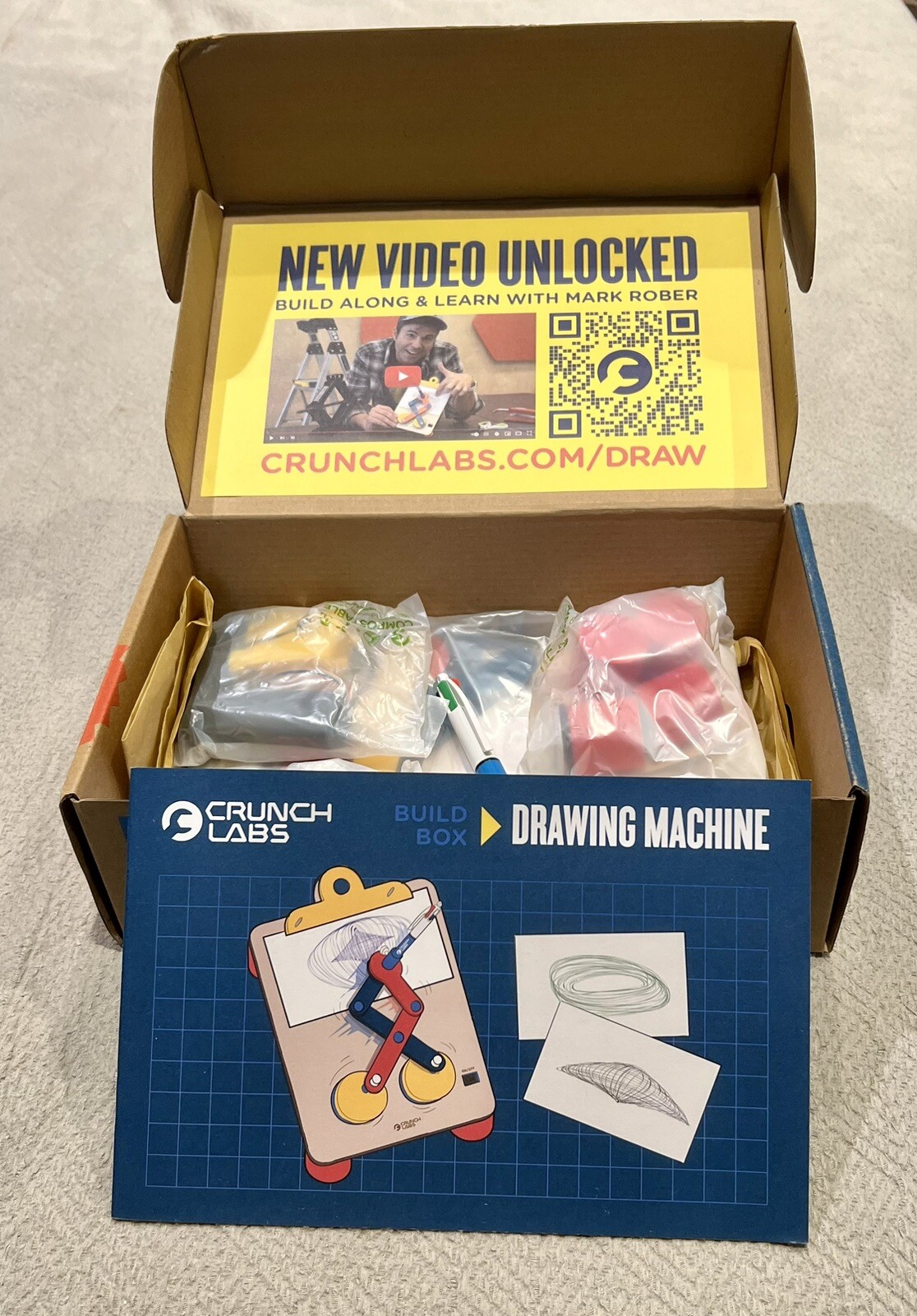 Mark Rober Crunch Labs Build Box Drawing Machine Kit New, Never Used