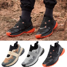FitVille Mens Slip On Hiking Sneakers Wide Width Non-Slip Trekking Walking Shoes