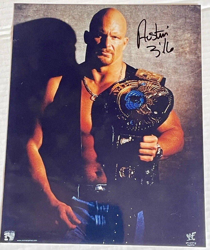 WWF Stone Cold Steve Austin 316 Signed 8 x 10 Photo WWE Wrestling
