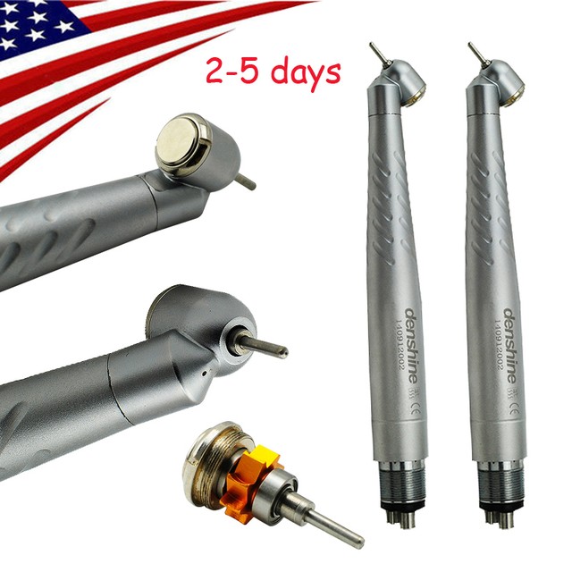2pcs USA Dental High Speed Handpiece 45 Degree Push Button Surgical 1