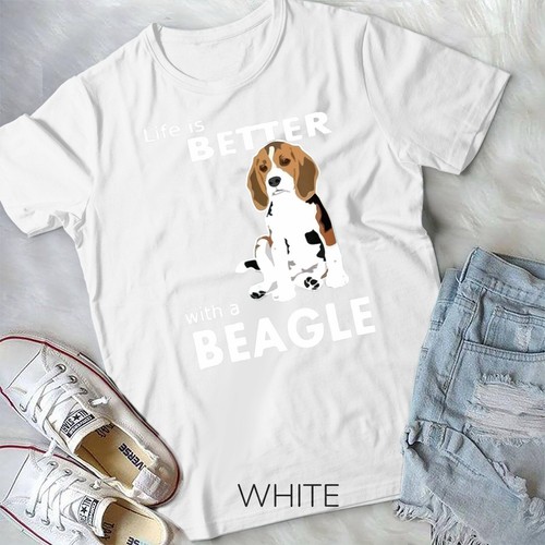 Life is better with a beagle T-shirt for beagle lovers Unisex T-shirt - Picture 11 of 12