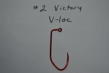 100 PACK OF RED VICTORY V-LOC 90* JIG HOOKS SICKLE HOOKS SUPER SHARP DO IT MOLDS