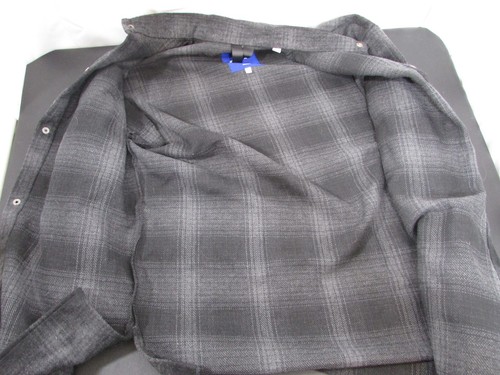 JACK & JONES Mens Flannel Button Up Jorbane Jacket Black/Gray - SMALL - Picture 6 of 8