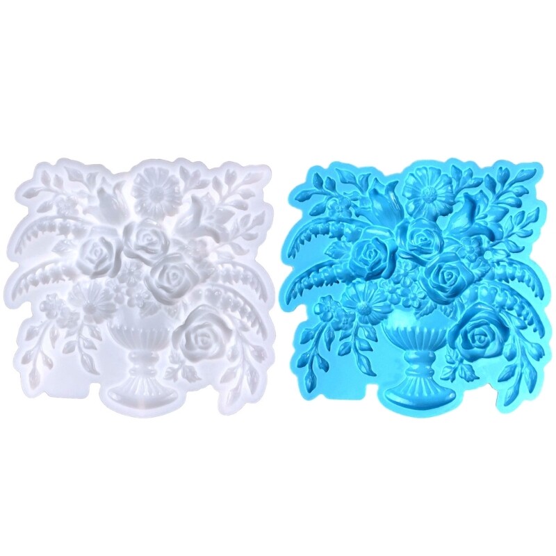 Silicone Rose Flowerpot Mold for Epoxy Resin Crafts