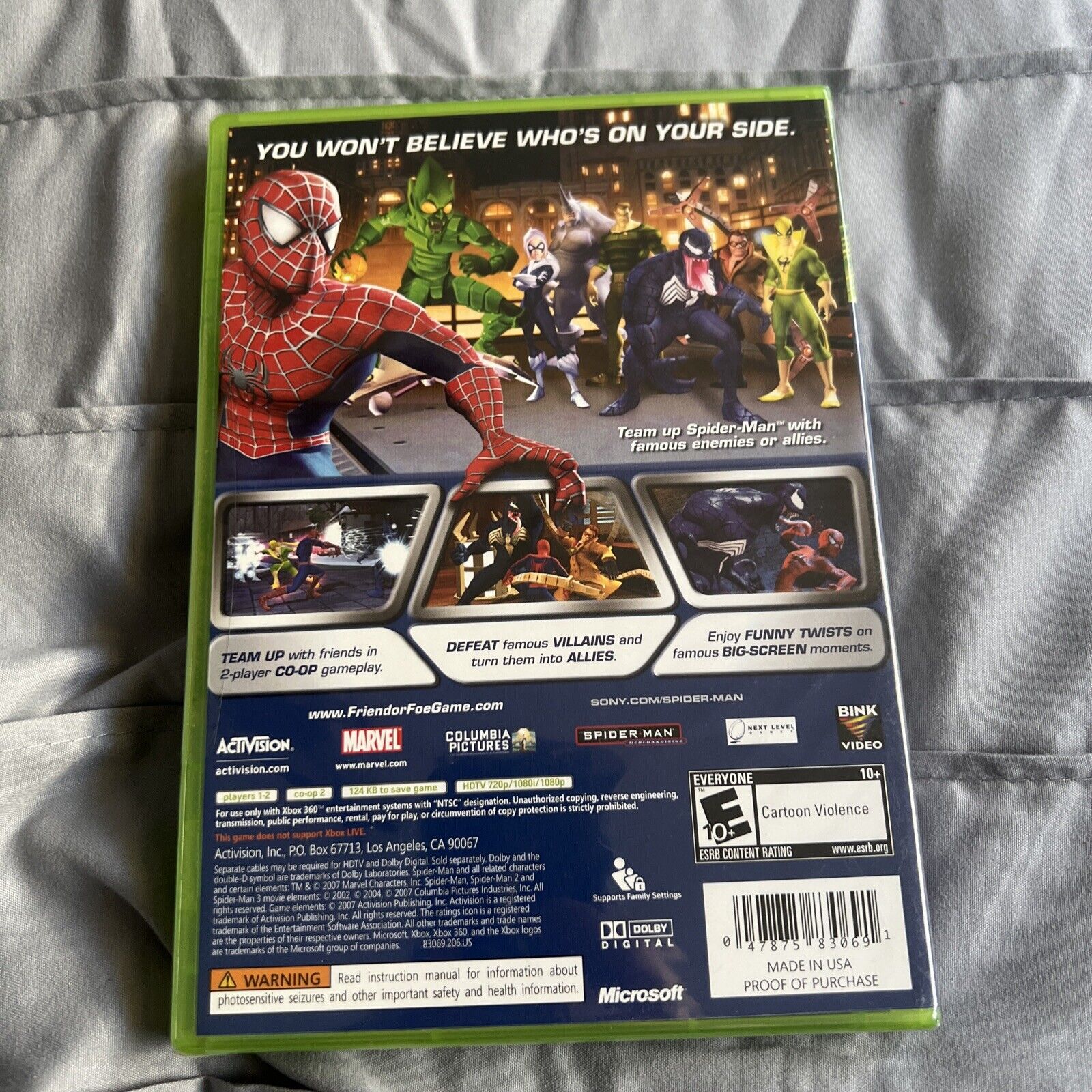 Spider-Man: Friend or Foe (2007) Xbox 360 box cover art