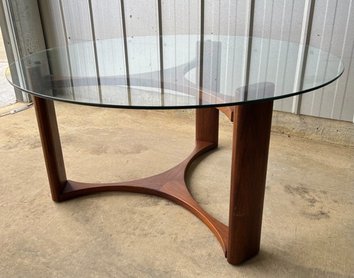 Retro Midcentury Rondo Coffee Table Teak & Glass - Picture 23 of 23