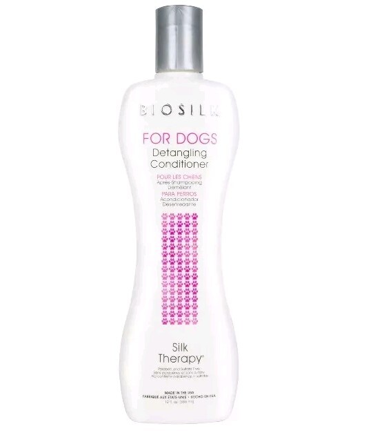 BioSilk for Dogs Silk Therapy Detangling Conditioner 12 oz Sulfate & Paraben 114
