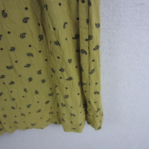Seed Heritage Jumpsuit Womens 12 Green Black Paisley Wide Leg Buttons Flowy Boho - Picture 11 of 23