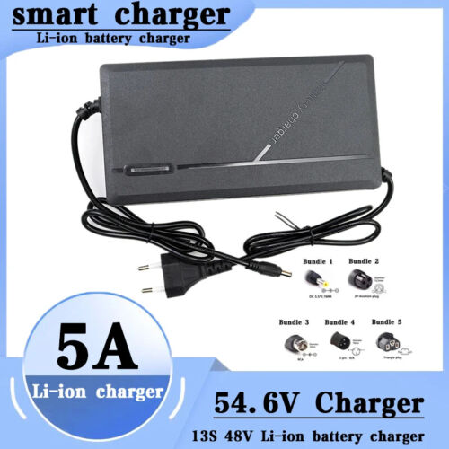 54.6V 58.8V 2A 5A Lithium Battery Smart Charger for 48V 52V Li-ion Battery Pack - Afbeelding 1 van 8