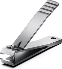 Heavy Duty Straight Blade Nail Clippers for Thick Toenails, Professional Stainle