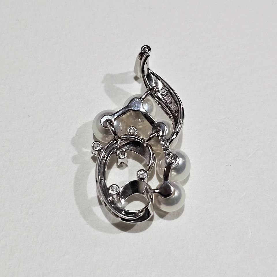 1561 mikimoto cultivado akoya perla colgante superior 14k oro blanco de Japón... - Imagen 4 de 4