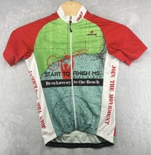 Hincapie Full Zip Cycling Jersey Multicolor 2007 MS Bike Ride Men's Size L