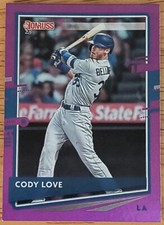 2020 Donruss Holo Purple Variations #84 Cody Bellinger Los Angeles Dodgers