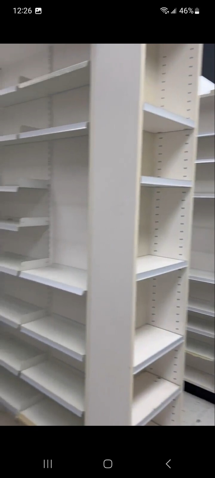 Pharmacy shelving Uniweb end cap eBay