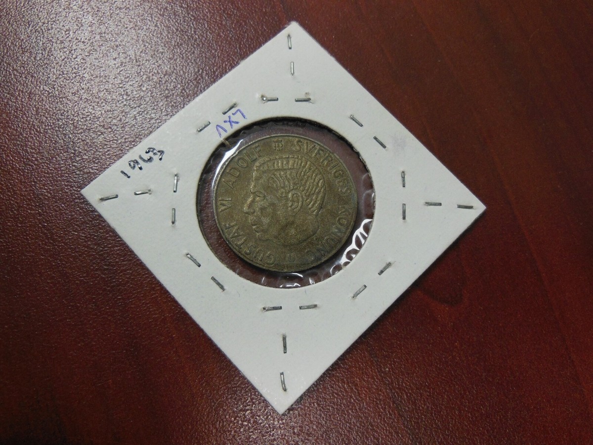 1963-U Swedish One (1) Krona Silver 
