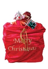 Fun World Santa Sack Standard Red Merry Christmas Gift Bell Present Bag 7534