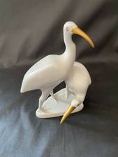  grues porcelaine blanche hongroise de Hollohaza 