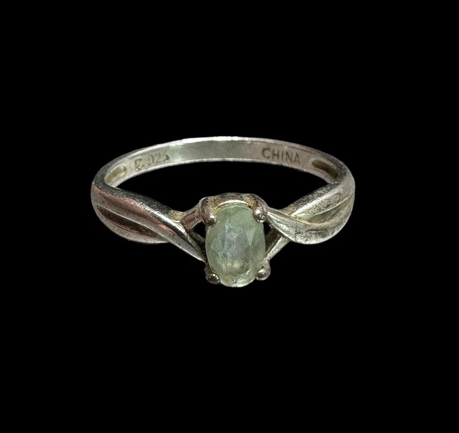 Anillo Ross Simons Plata de Ley y Topacio Doble Banda Retorcida Talla 8 Foto 4 de 4