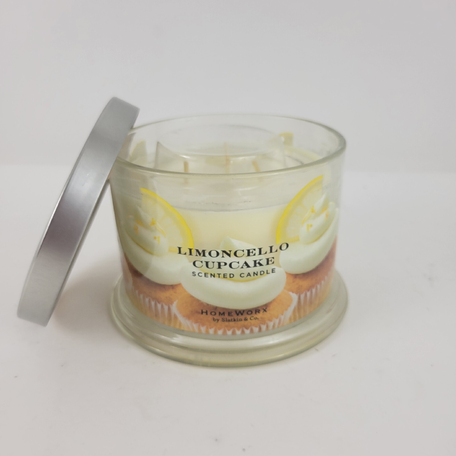 HomeWorx by Harry Slatkin Limoncello Cupcake 14oz 4 Wick Candle Lemon