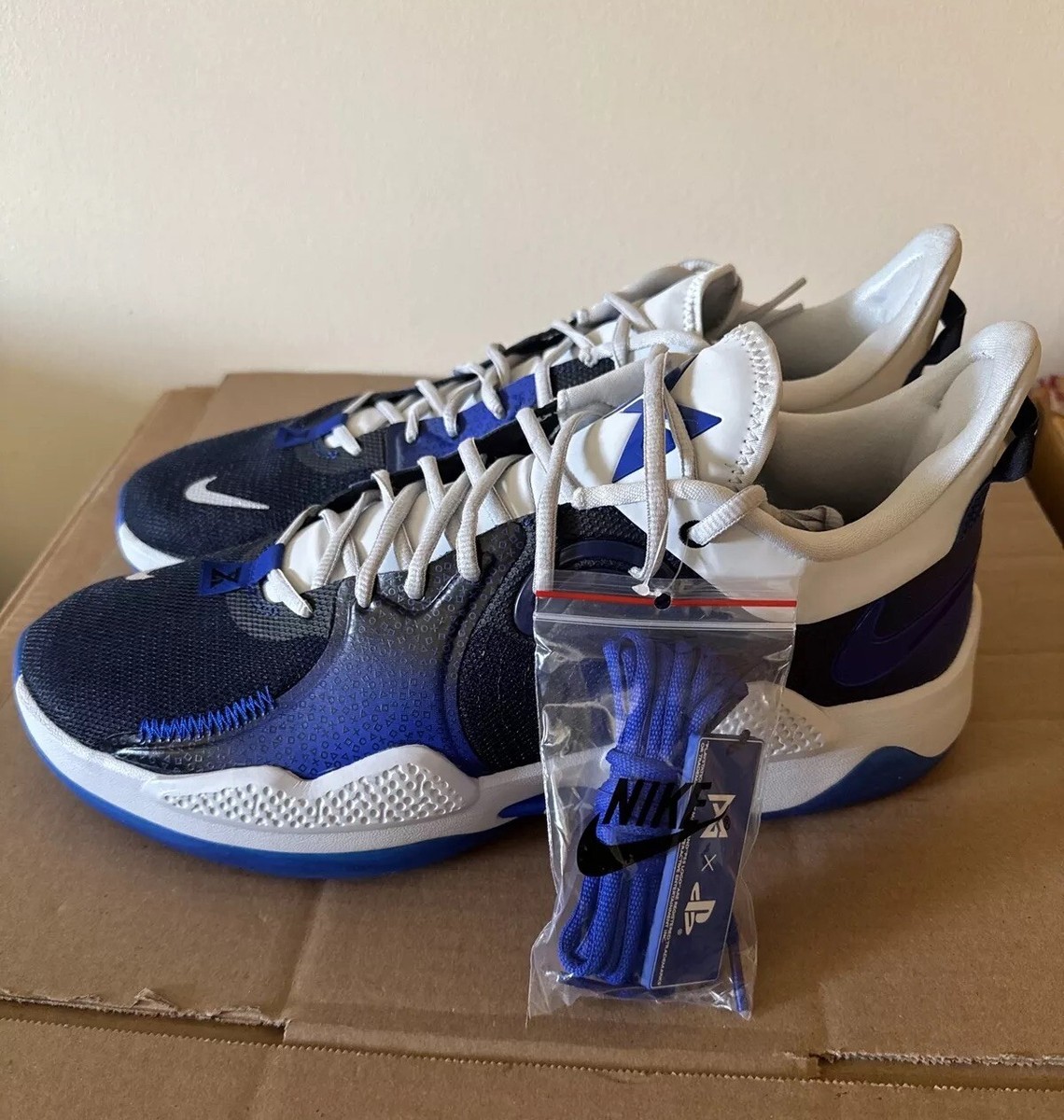 Size 16 - PlayStation x Nike PG 5 Racer Blue for sale online | eBay