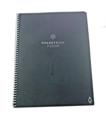 Rocketbook Fusion Smart Reusable Notebook Letter Size Black Frixion
