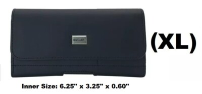 XL Rugged Horizontal Pouch Cell Phone Pouch Holster Clip Belt Loop Carrying Case