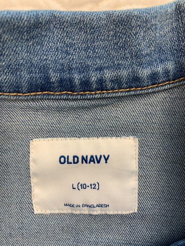 Old Navy size L (10-12) Girls Blue Denim Button Up Jean Jacket - Picture 5 of 10