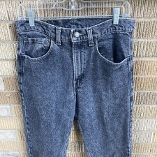 Levi’s Jeans Mens 31x30 Black Gray Acid Wash 80s Vtg Straight Leg Made in USA