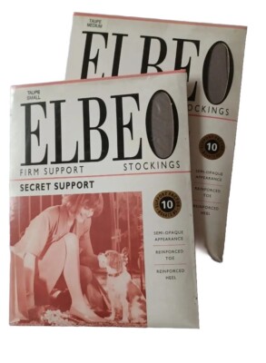 Elbeo stockings secret support firm support semi opaque colour Taupe size Small.