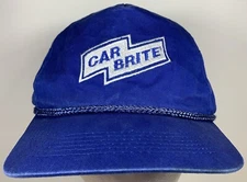 Vintage Car Brite Hat World Cleaner Chemical Blue Snapback Trucker Cap Car Auto