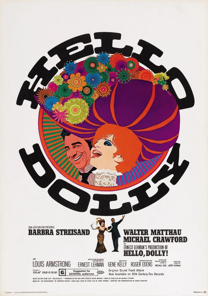 HELLO DOLLY Movie Poster Broadway Musical