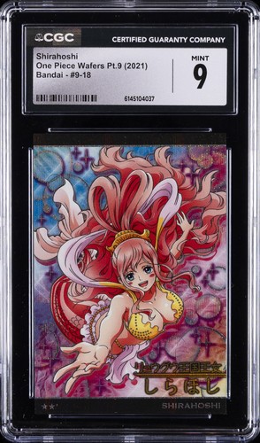 2021 ONE PIECE WAFER BANDAI #9-18 SHIRAHOSHI CGC 9